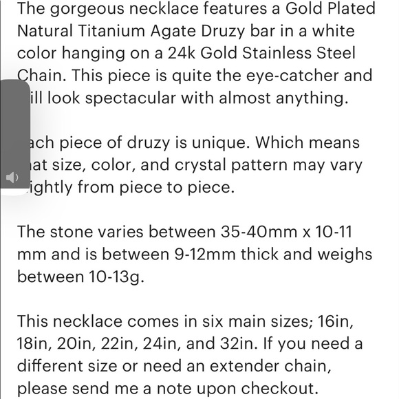 Druzy Bar Necklace - Picture 4 of 5